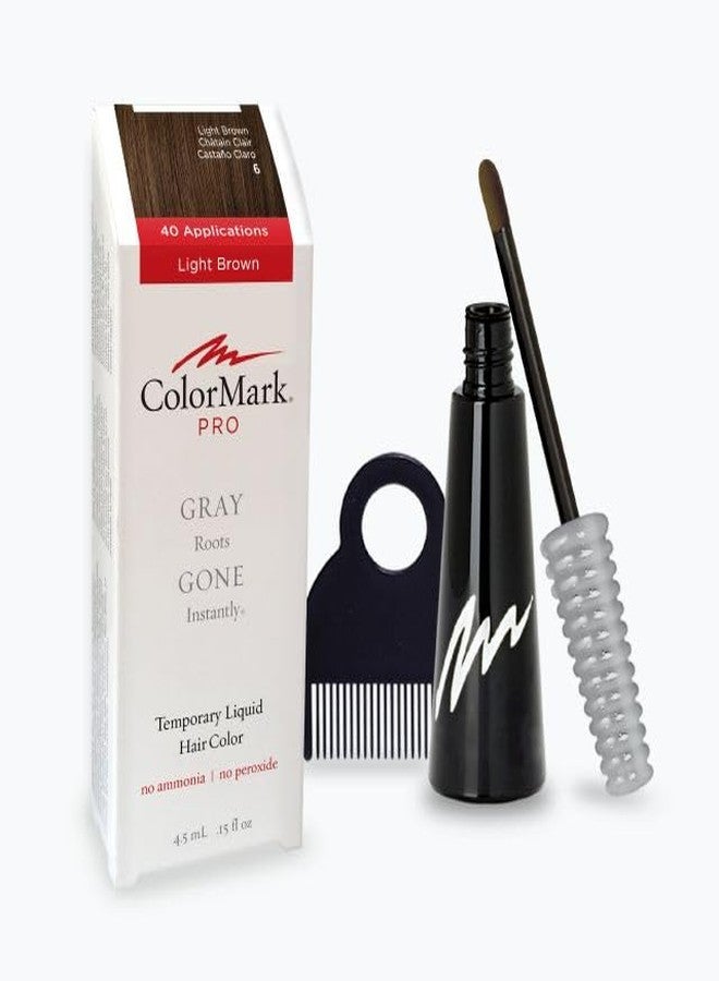 ColorMark Pro Light Brown Liquid Gray Root Touch Up Wand Applicator, Real Hair Color - Image 1